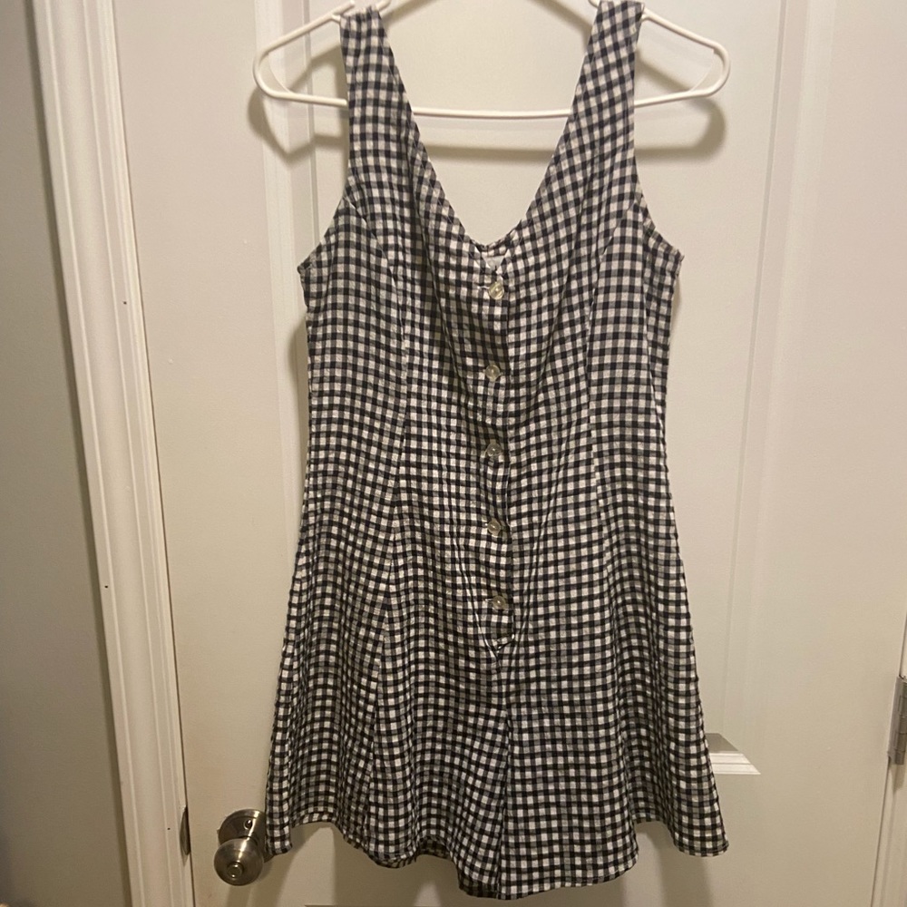 Gingham print romper Vintage tag